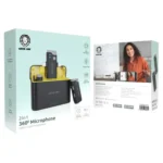 میکروفون یقه‌ای بی‌سیم Green Lion مدل 2 IN 1 360 Microphone USB-C Lightning – Black - تصویر 3