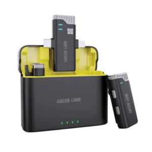 میکروفون یقه‌ای بی‌سیم Green Lion مدل 2 IN 1 360 Microphone USB-C Lightning – Black