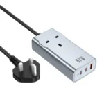 پریز هوشمند Green Lion 67W GaN Premium AC Socket – خاکستری، شارژ سریع و چندمنظوره