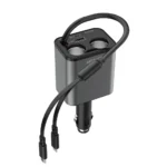 شارژر فندکی خودرو گرین لاین مولتی‌پورت ۹۰W – مشکی