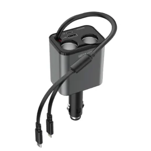 شارژر فندکی خودرو گرین لاین مولتی‌پورت ۹۰W – مشکی