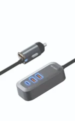 شارژر فندکی خودرو گرین لاین سه‌گانه QC & PD 100W – مشکی