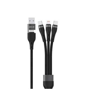 کابل شارژ فست 3به2 گرین لاین مدل GREEN LION BRAIDED